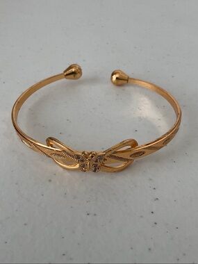 Gold Plated Butterfly Cuff Bracelet